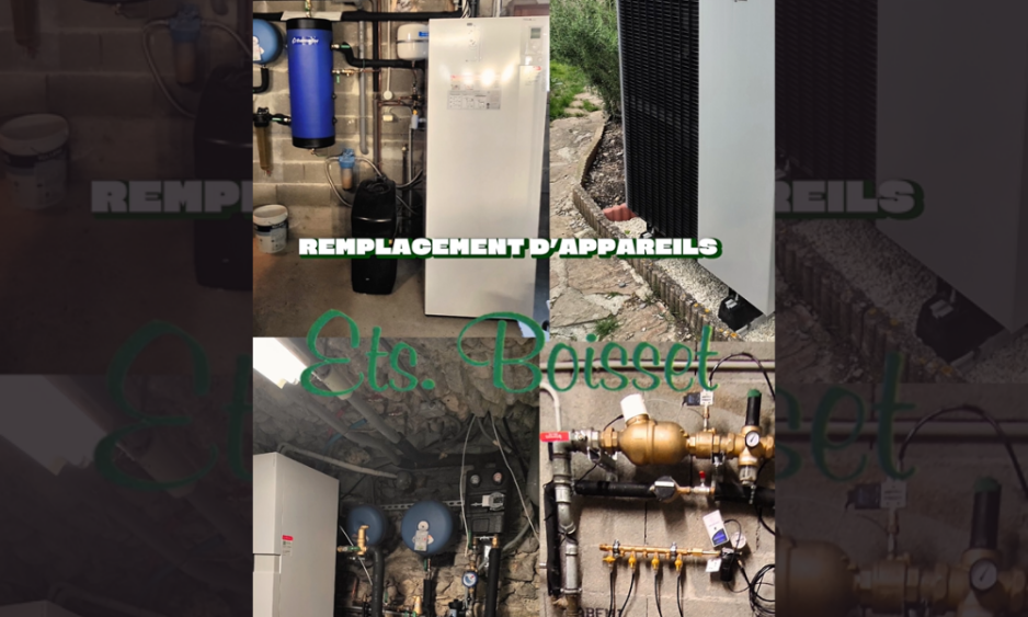 ets boisset remplacement appareil chaudière murale moderne cuivre Valence