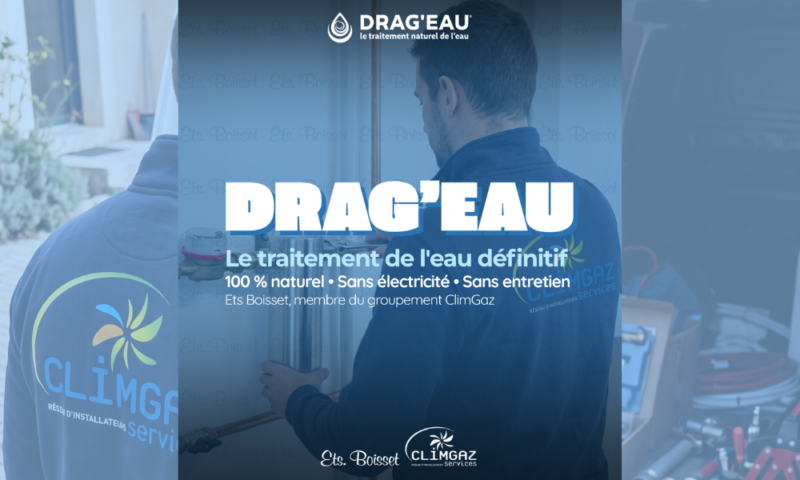 Installation du système de traitement de l'eau Drag'eau par Ets Boisset.